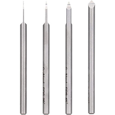 GodHand BBS-05-90 Bit Blade V-Shaped Edge Chisel Bit Set 4pc